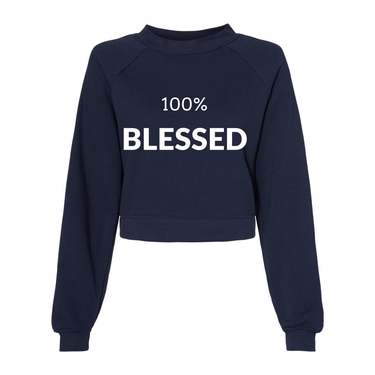 100% Blessed Yelani Tees - blue